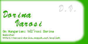 dorina varosi business card